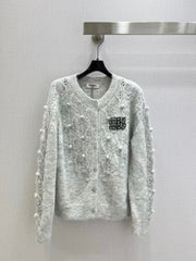 New Fried Dough Twists Knitted Long Sleeve Cardigan