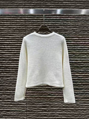New pocket rhinestone letter cardigan