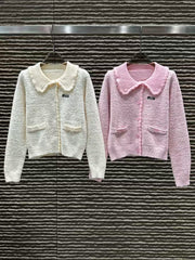 New collar knitted cardigan