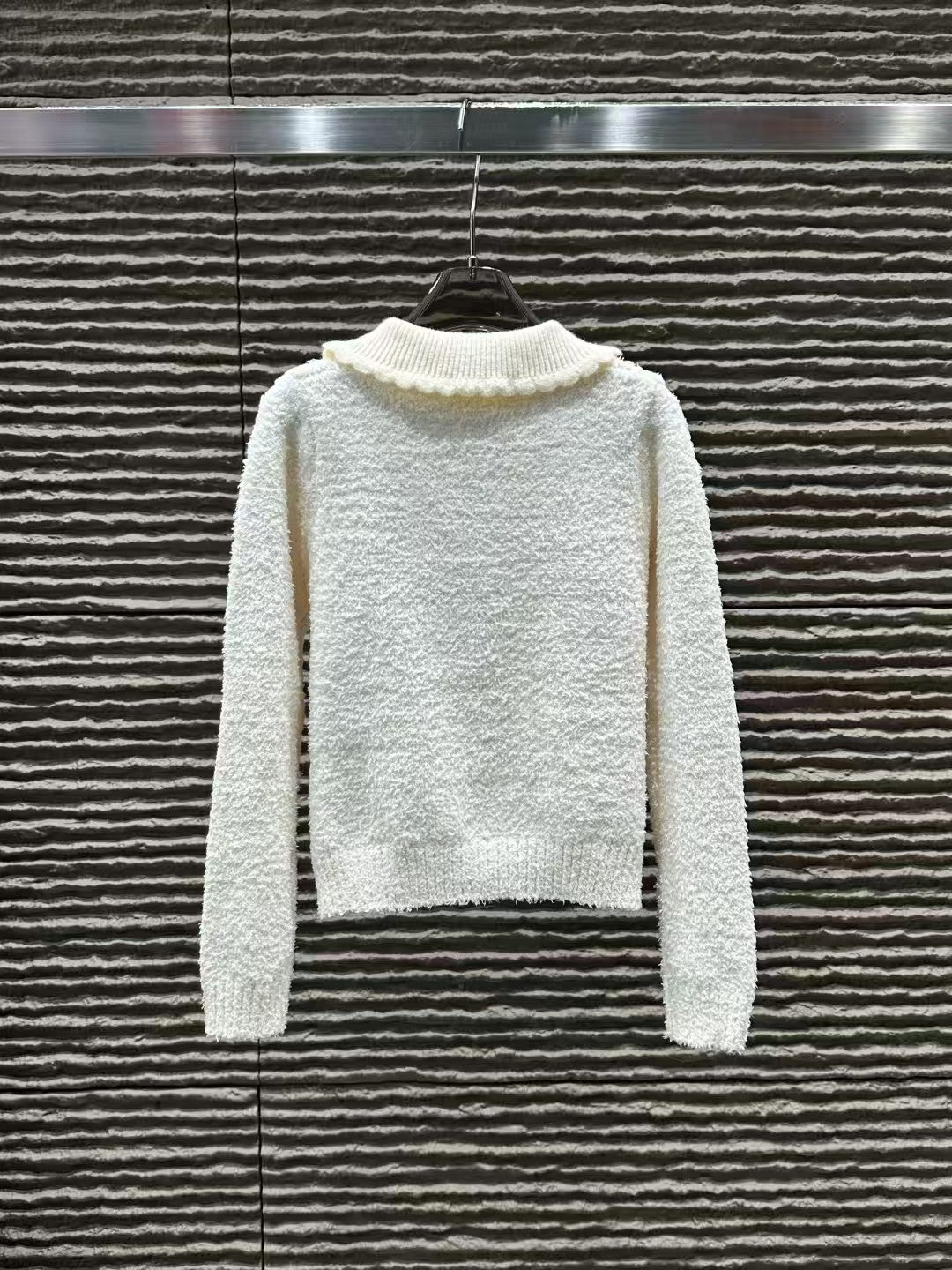 New collar knitted cardigan