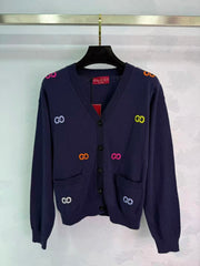 New V-neck Knitted Cardigan