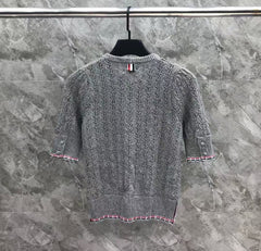 New hollowed out short sleeved cardigan