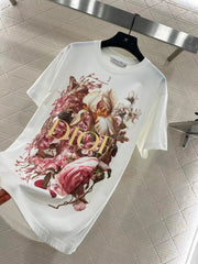 New round neck printed short sleeved shirt
