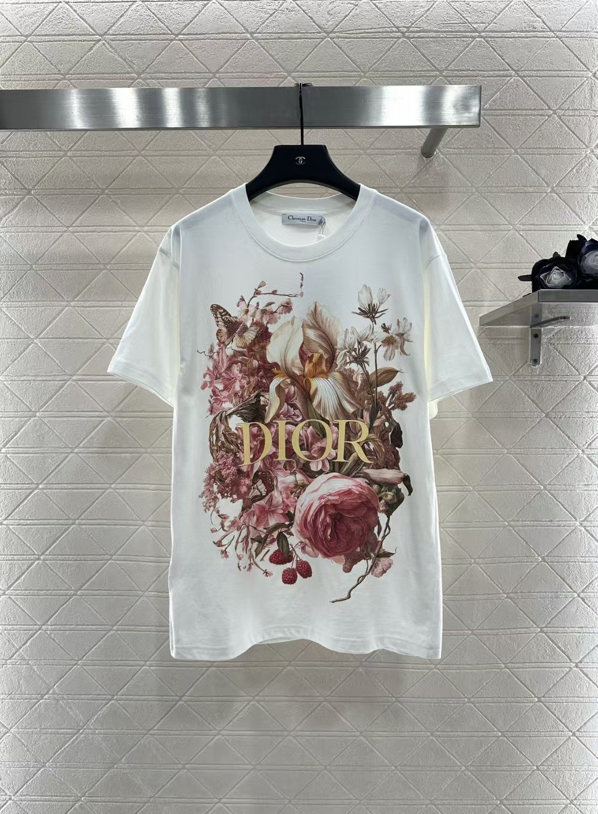 New round neck printed short sleeved shirt