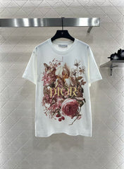 New round neck printed short sleeved shirt