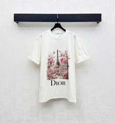 New flower pattern short sleeved shirt