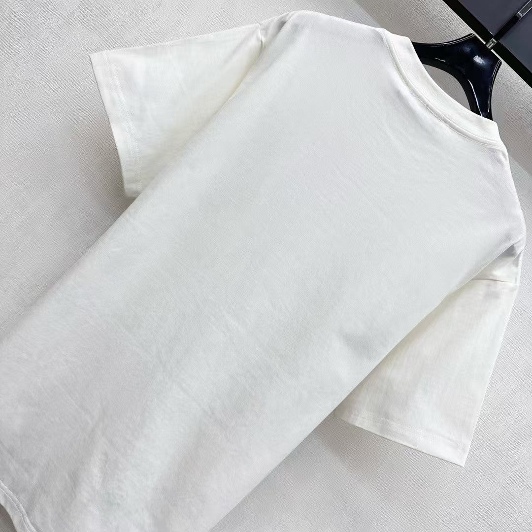 New printed round neck short sleeved shirt