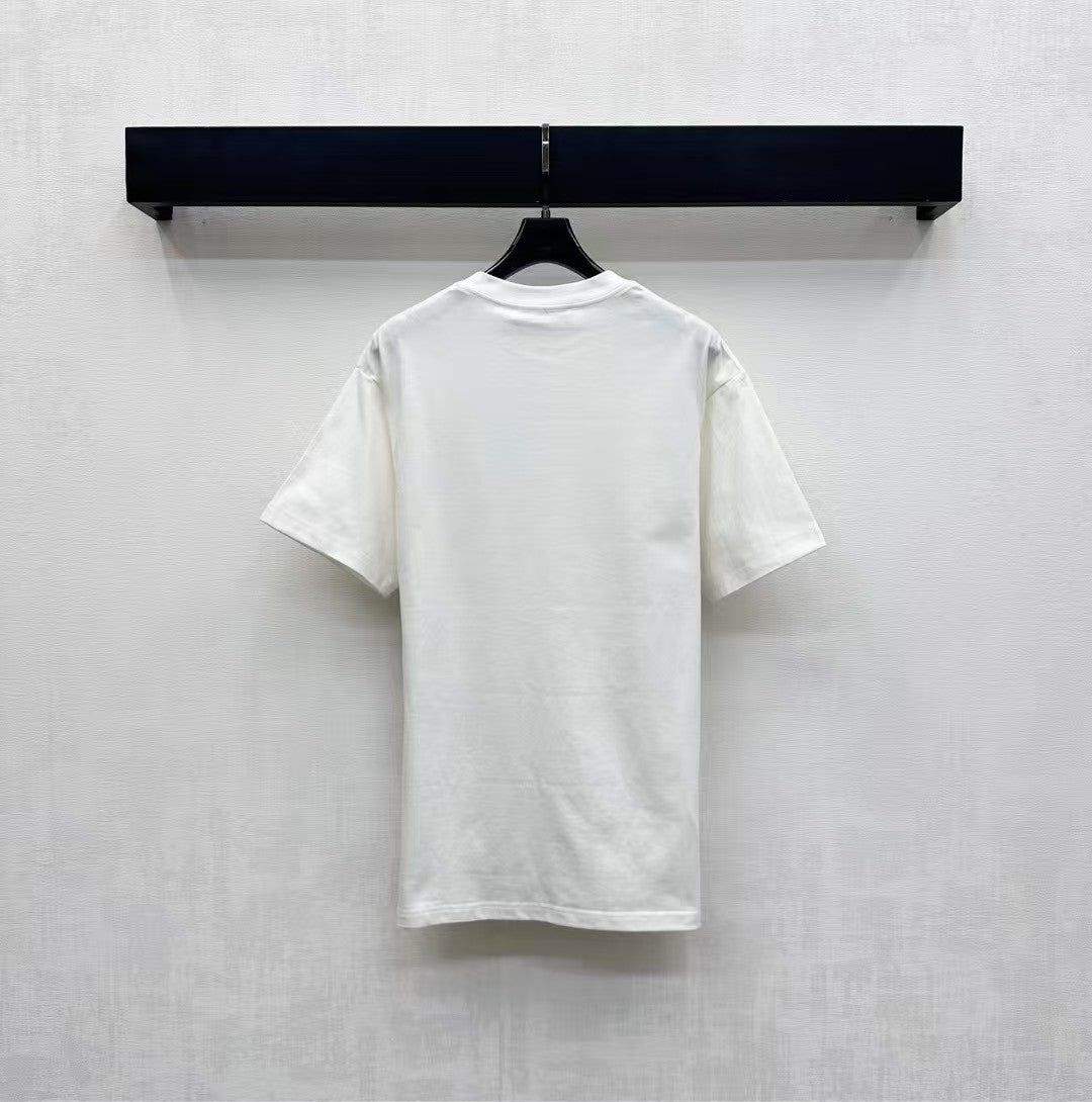 New printed round neck short sleeved shirt
