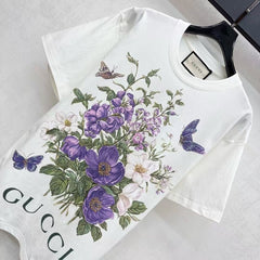 New printed round neck short sleeved shirt