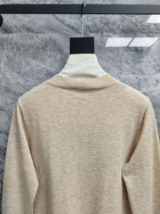 New embroidered knitted long sleeved cardigan