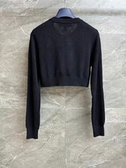 New hollowed out knitted cardigan color
