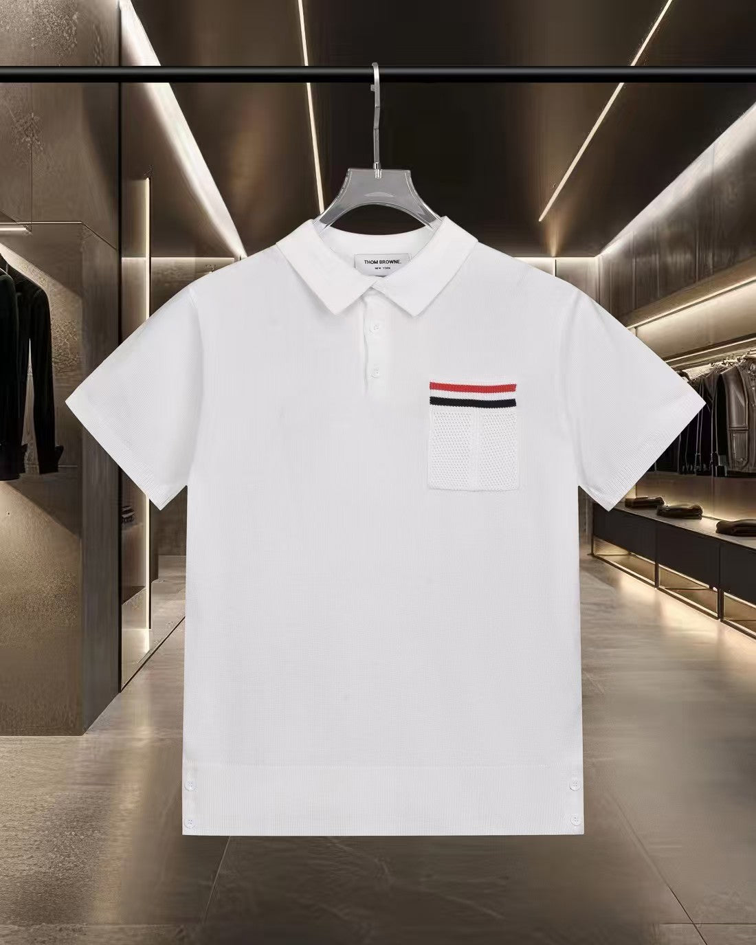 New knitted casual short sleeved polo shirt