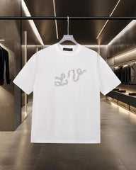 New embroidered knitted casual short sleeved T-shirt