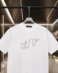 New embroidered knitted casual short sleeved T-shirt