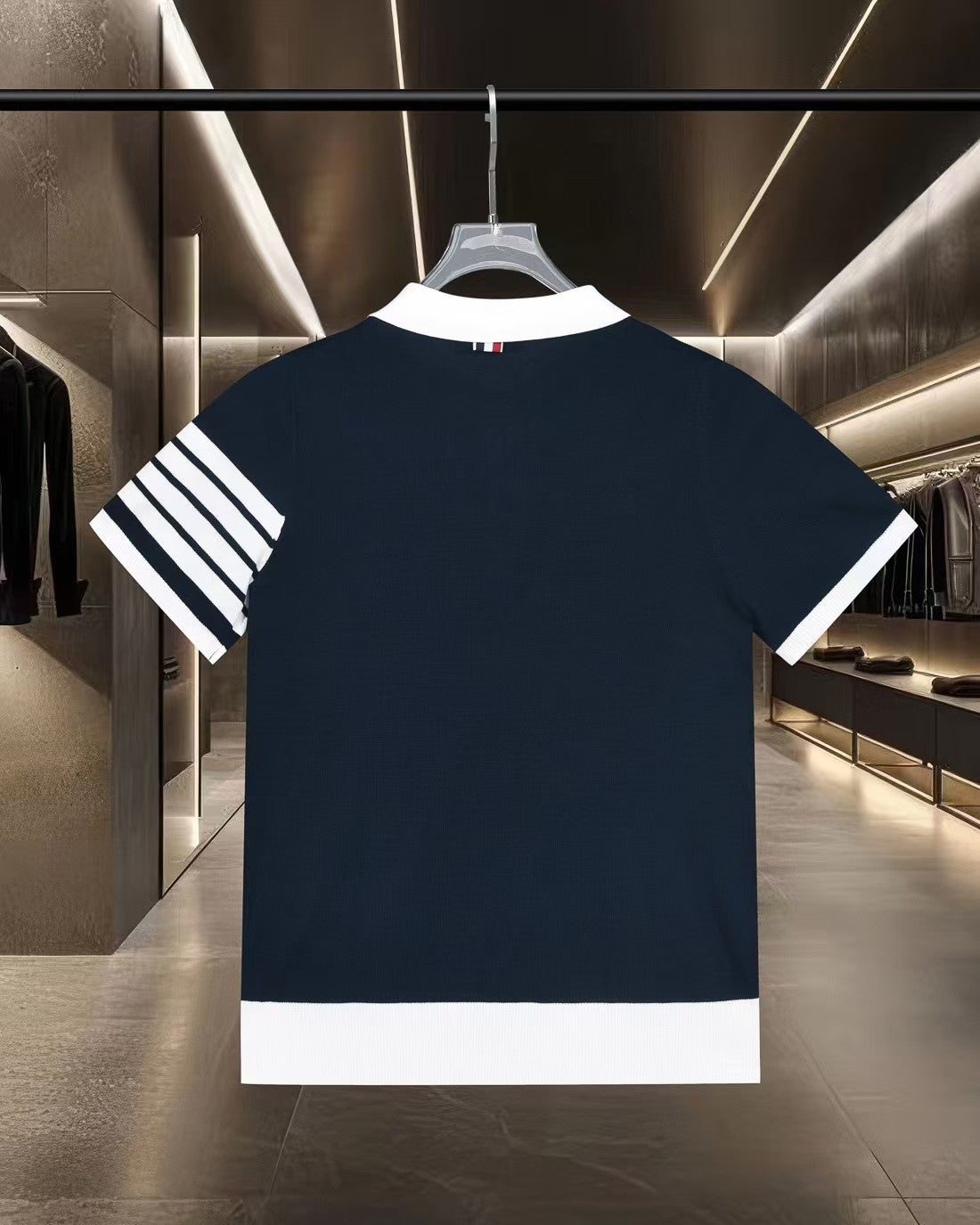 New color blocked polo shirt
