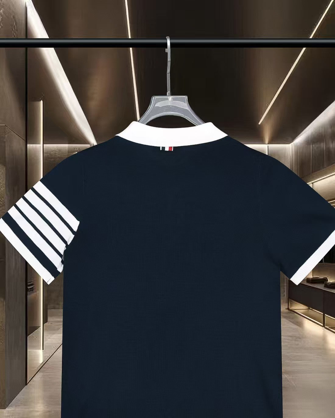 New color blocked polo shirt
