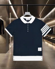 New color blocked polo shirt