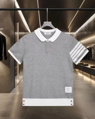 New color blocked polo shirt