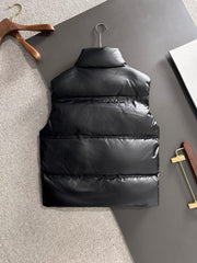 New red bar down vest