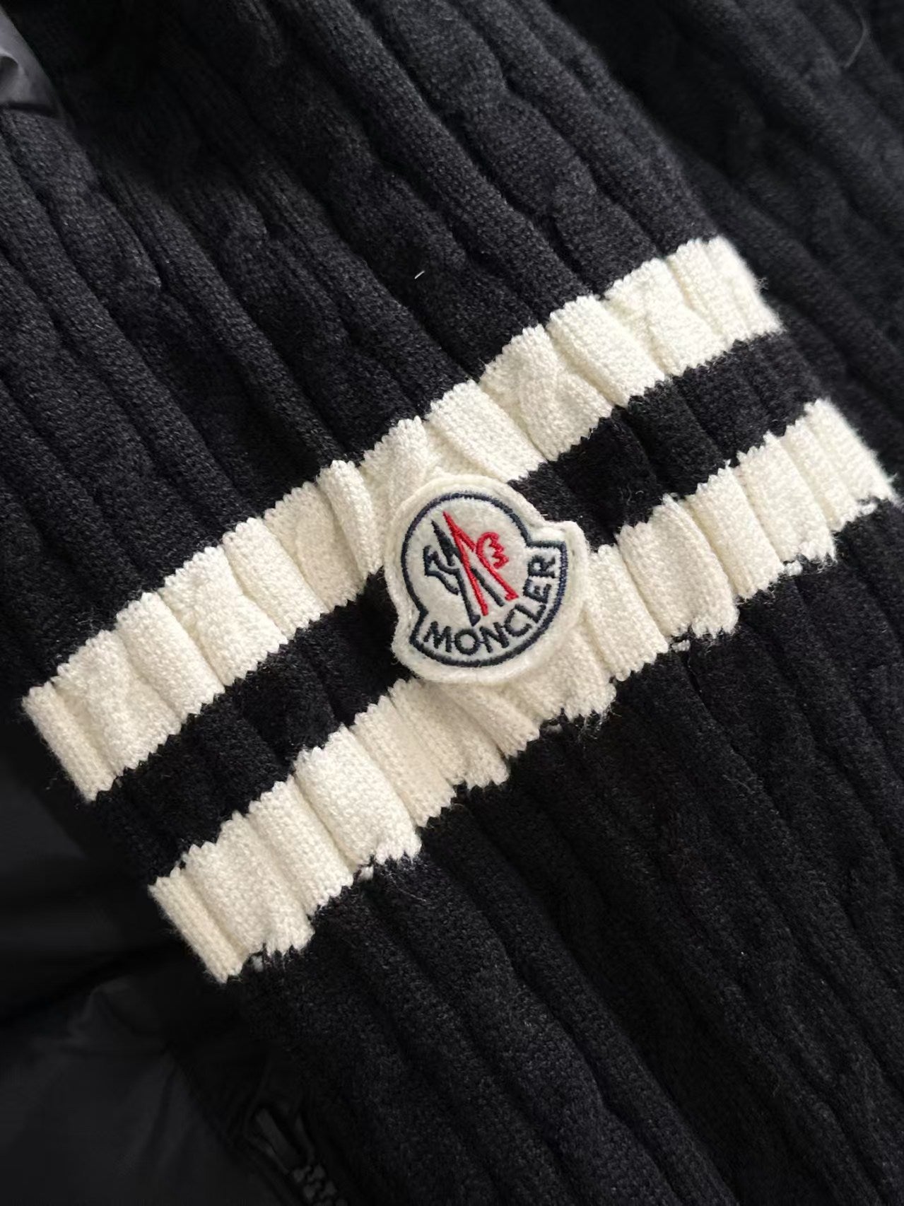 New wool knitted down jacket
