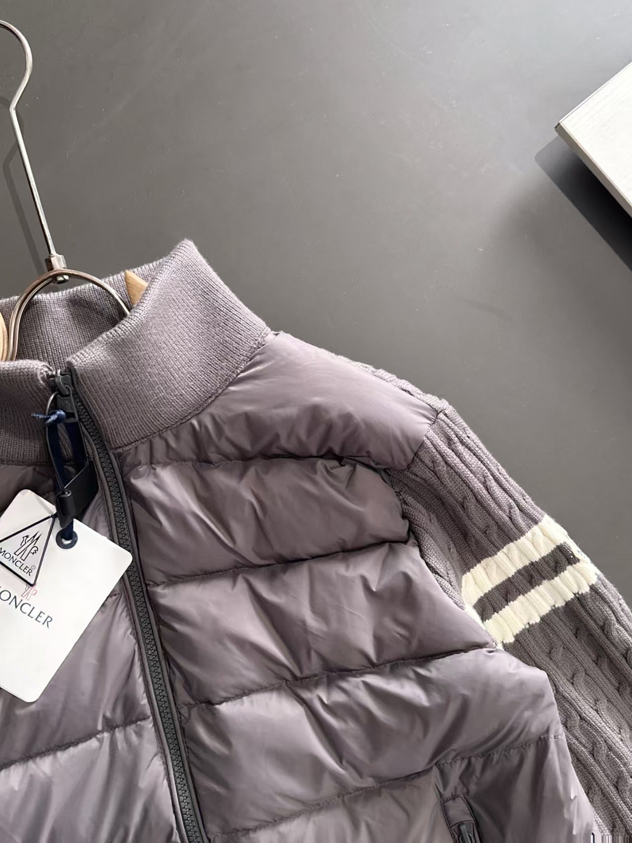 New wool knitted down jacket