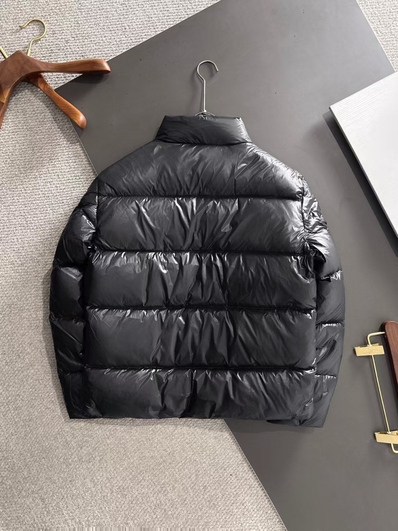 New standing collar woven down jacket