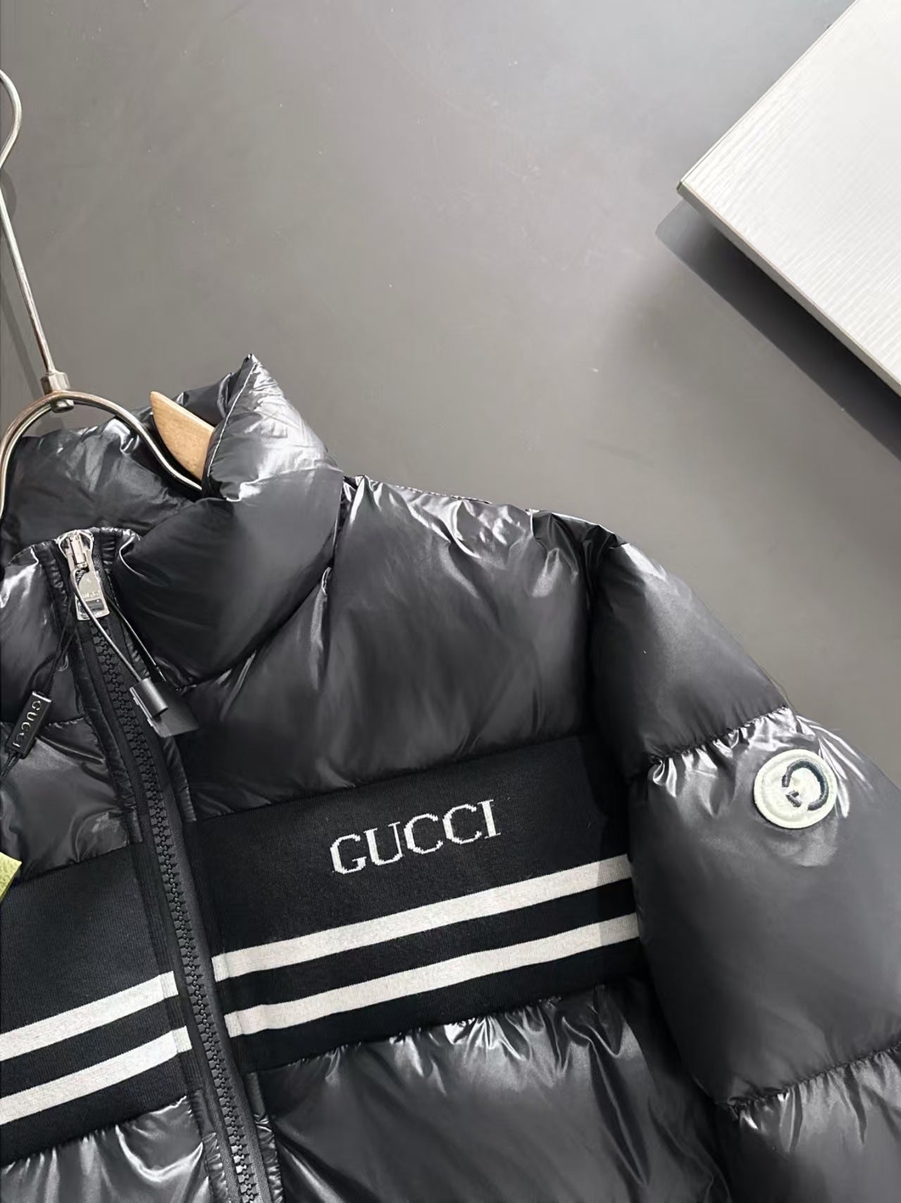 New standing collar woven down jacket