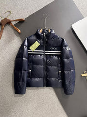 New standing collar woven down jacket