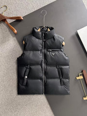 New pocket style coated down vest