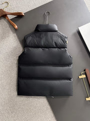 New pocket style coated down vest