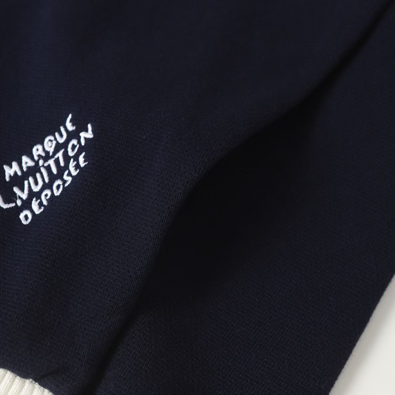 New striped contrasting stand up collar sweater