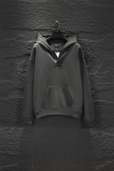 New open chest embroidered hooded sweatshirt