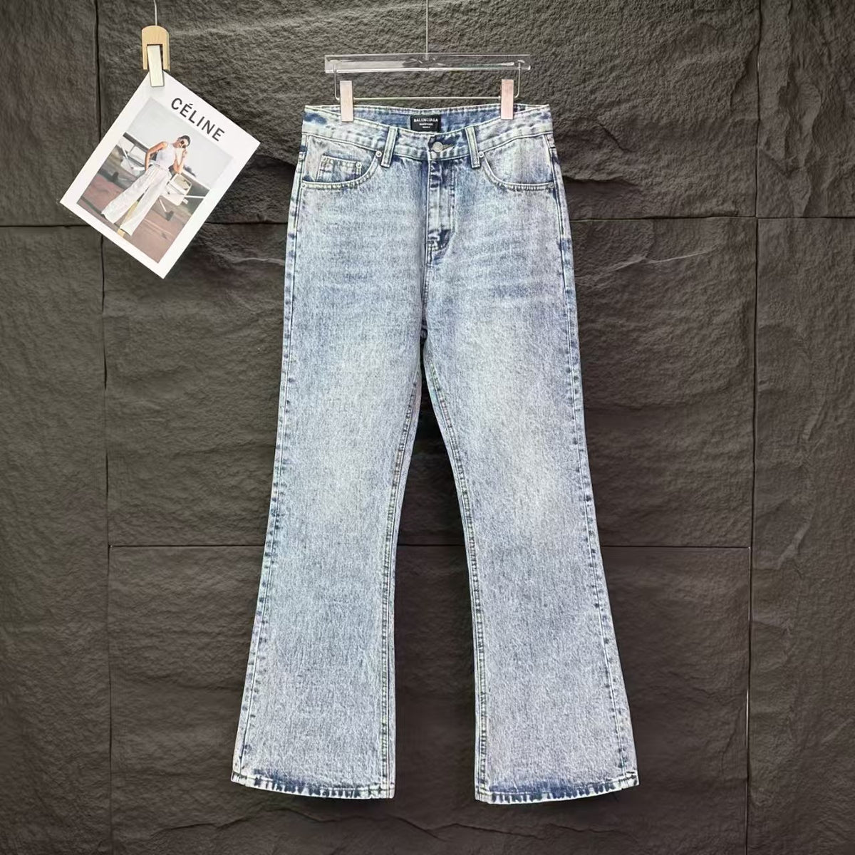 New washed loose slightly flared jeans