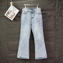 New washed loose slightly flared jeans