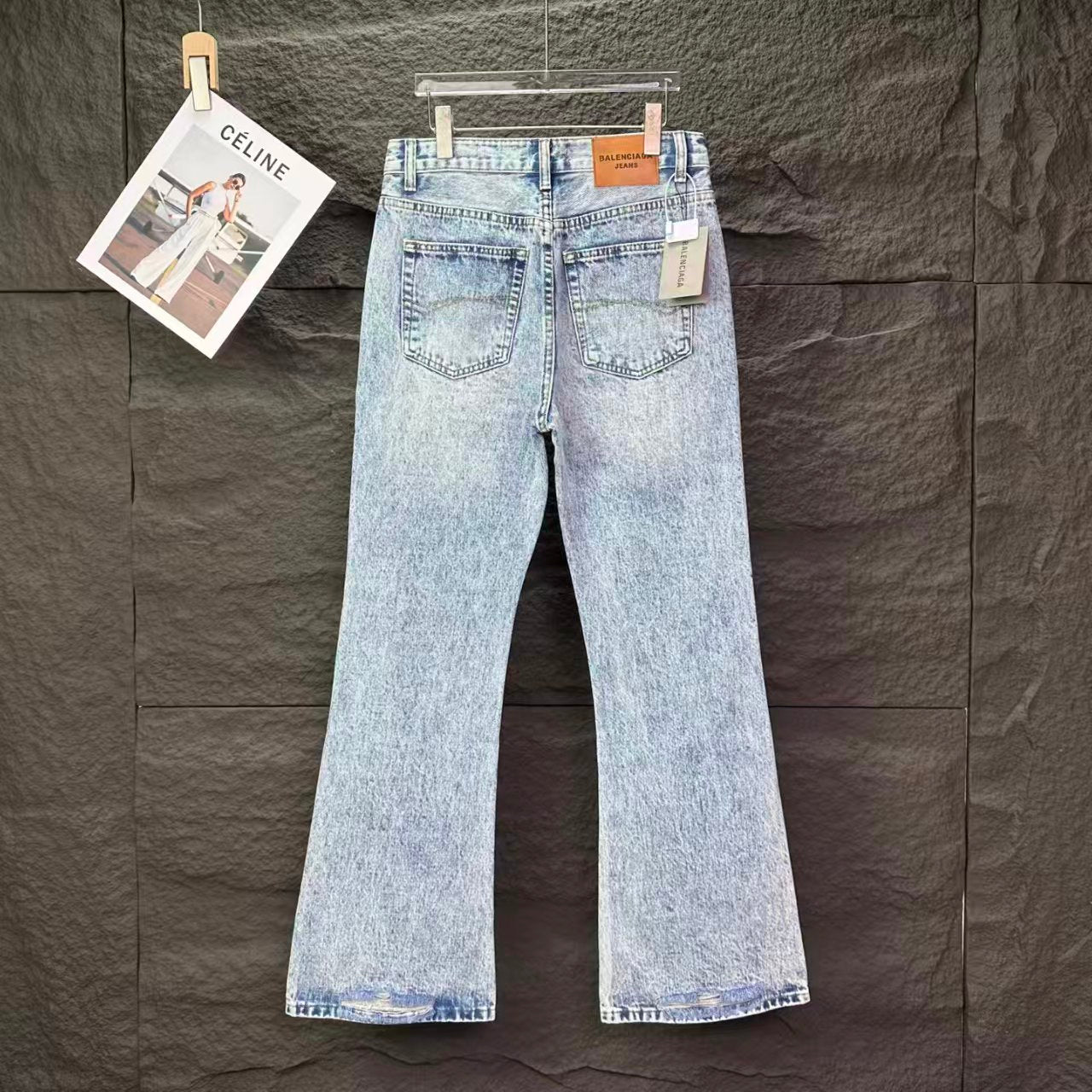 New washed loose slightly flared jeans