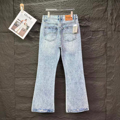 New washed loose slightly flared jeans
