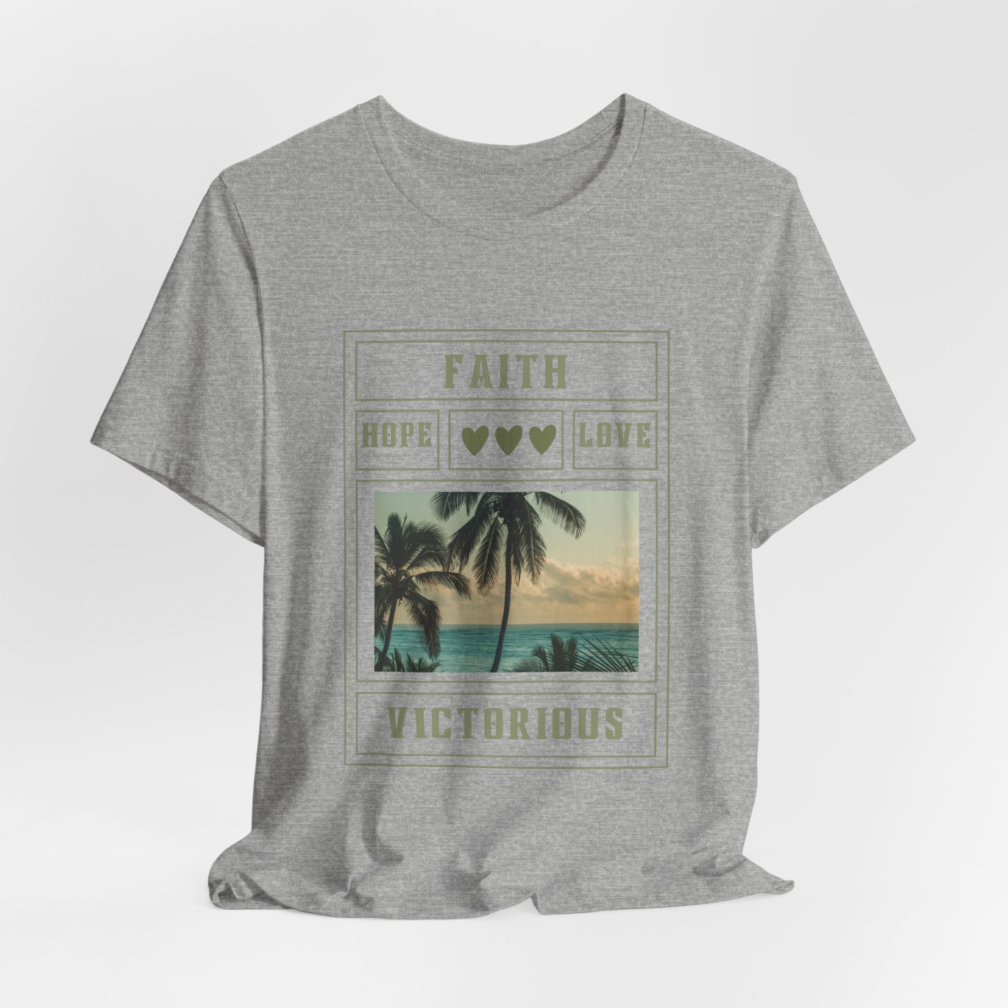 Faith Hope Love Inspirational Christian T-Shirt with Positive Message Ideal Christian Gift Ideas for Women