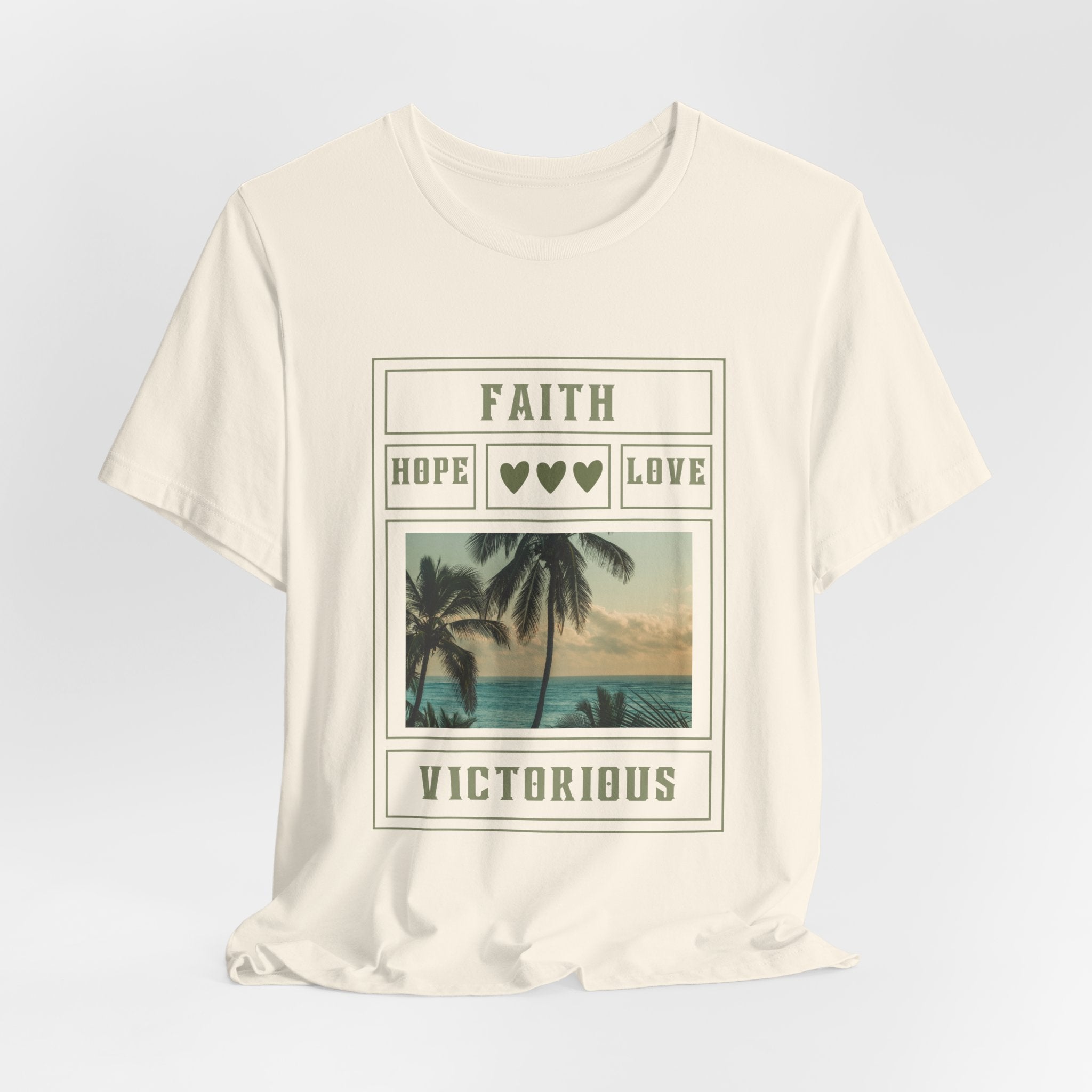 Faith Hope Love Inspirational Christian T-Shirt with Positive Message Ideal Christian Gift Ideas for Women