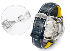 Chronograph - Rhinestone - Sky Face - N-Timer - Black Leather - Automatic - 43mm