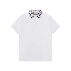 Neckline Letters Polo T Shirt