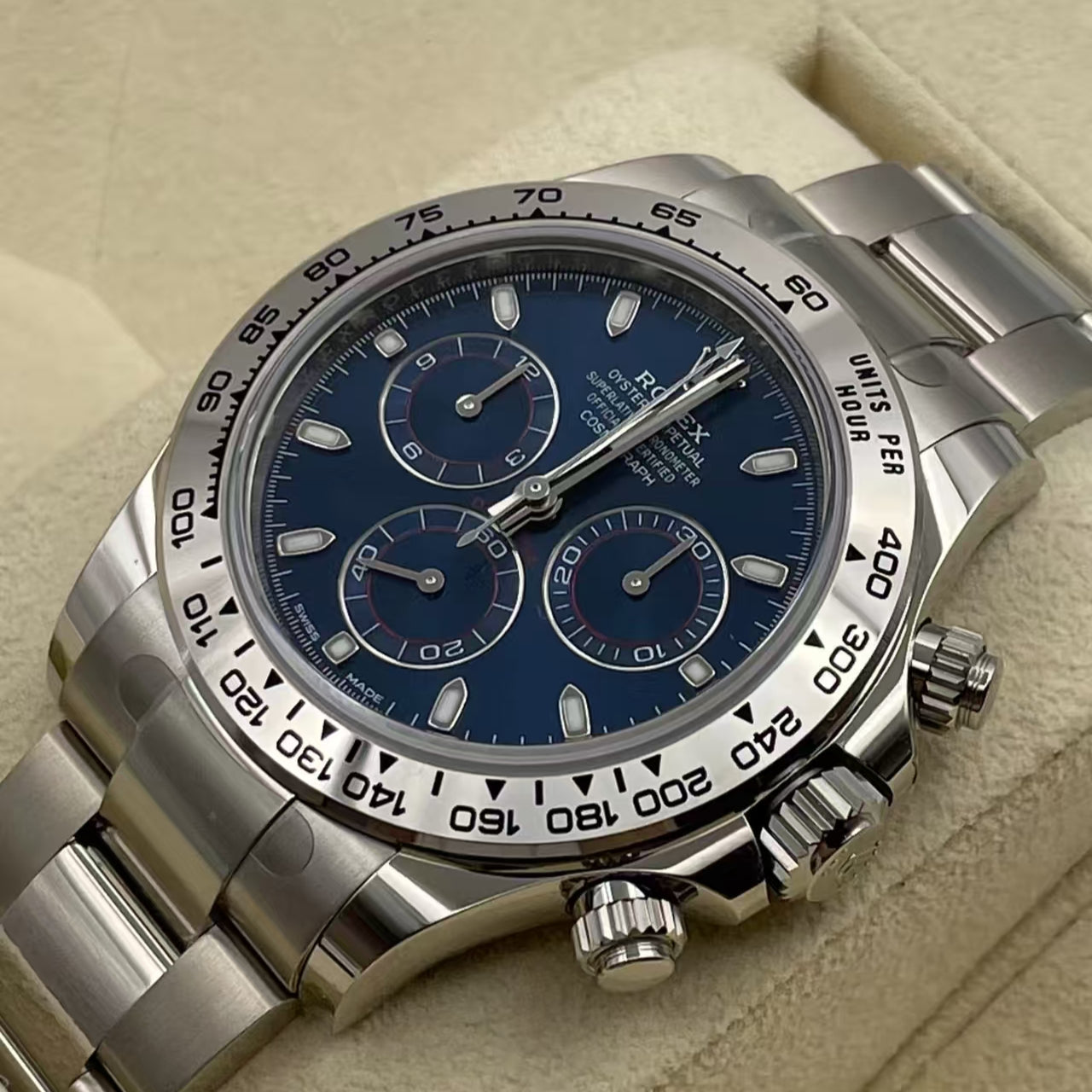 Chronograph -C-Factory -Blue - Silver 904L Steel- Automatic 7750 - 40mm