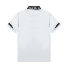 Letter Embroidery Polo Shirt