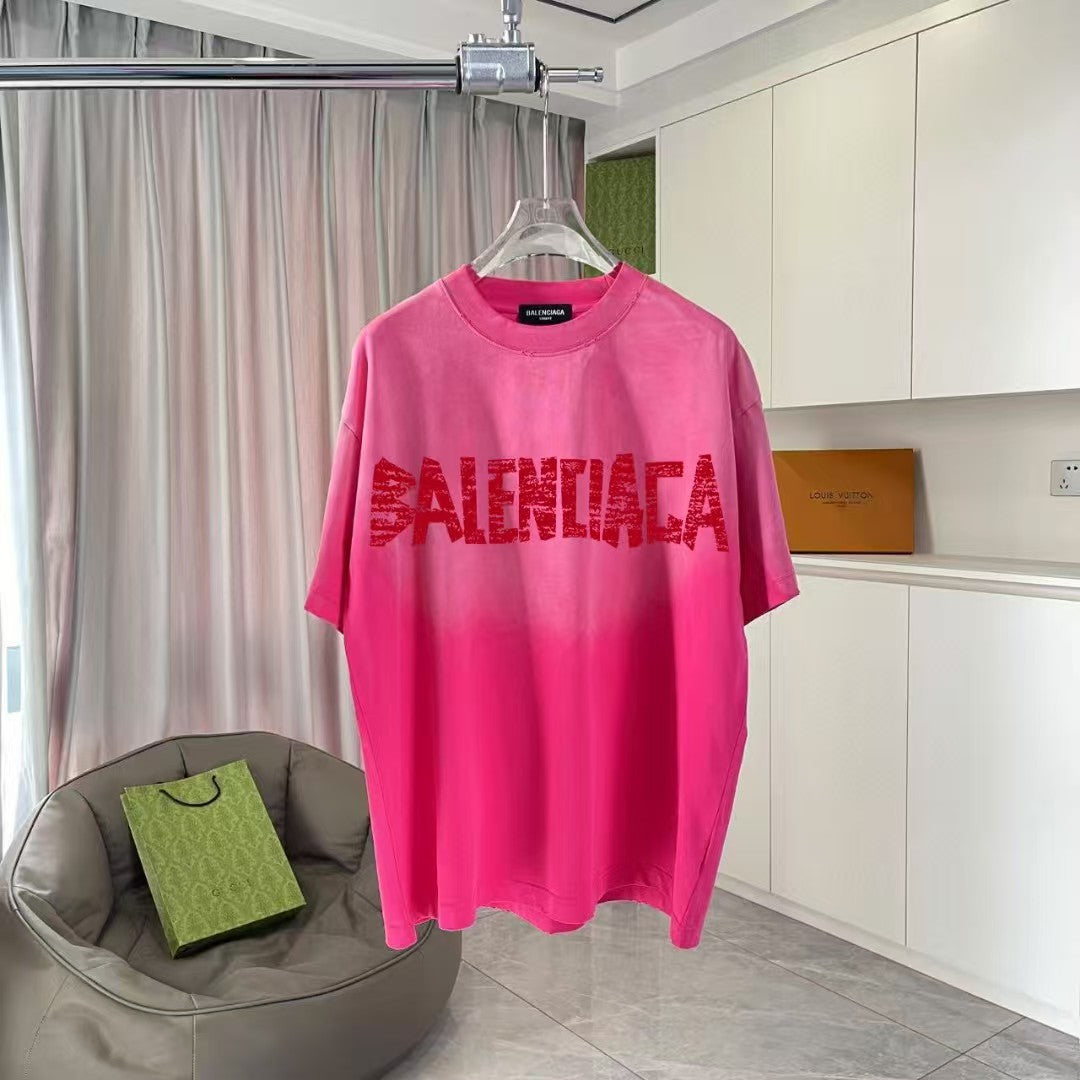 Summer new personalized letter printed short sleeved shirt