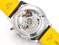 Chronograph - White Ceramic - Green- N-Timer - Brown Leather - Automatic - 43mm