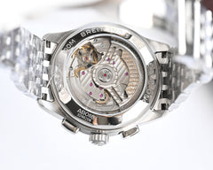 Chronograph - Green White - Silver 316L Steel - Automatic - 42mm