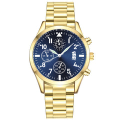 Stainless Steel Round Dial Casual Wristwatch -41mm