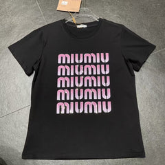 Women's full printed pure cotton short sleeved T-shirt