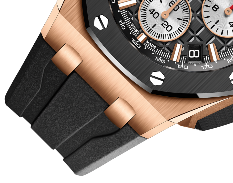 Chronograph-Black Gold OFFs - Black Rubber - Quartz- 43mm