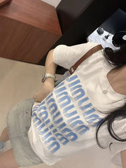 Women's full printed pure cotton short sleeved T-shirt