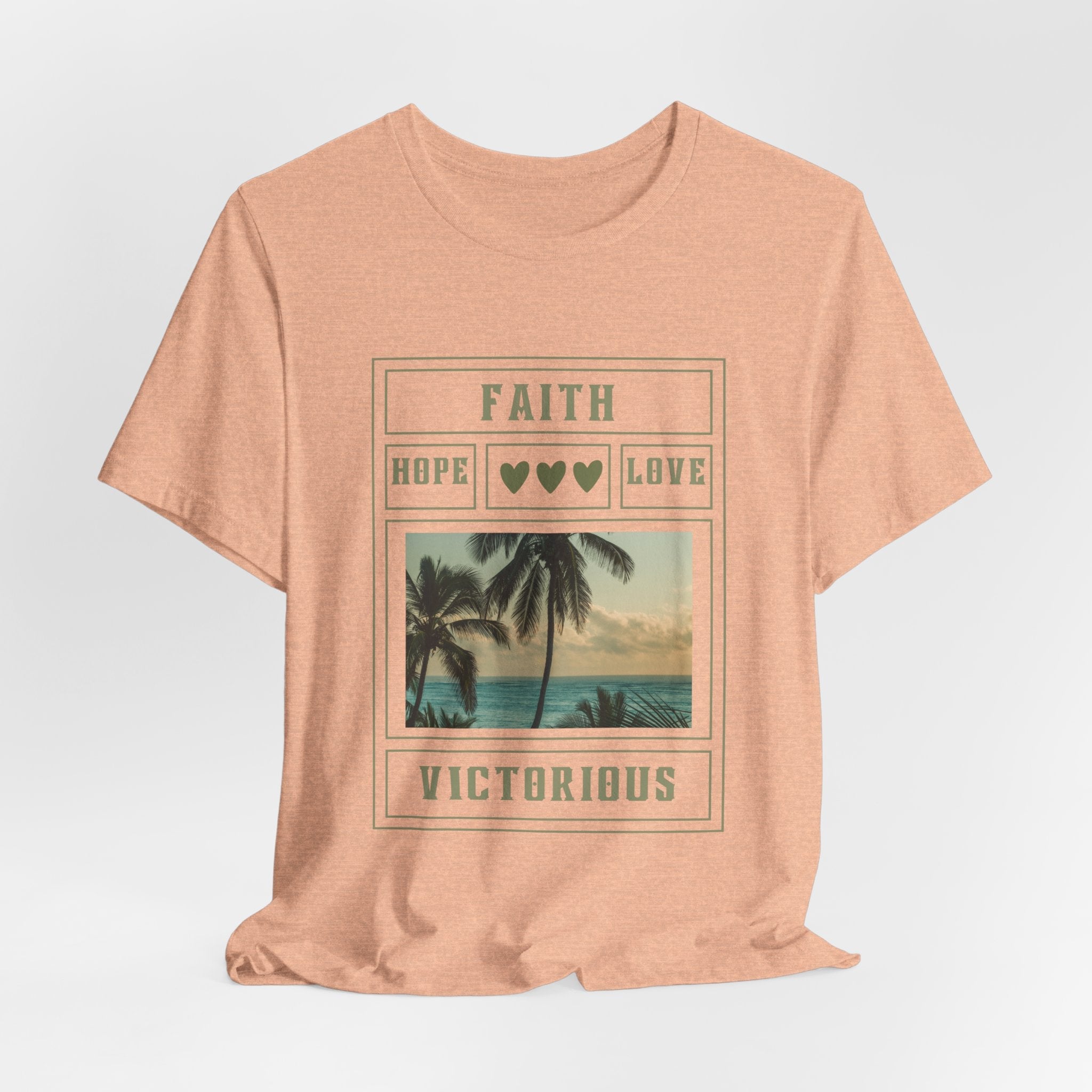 Faith Hope Love Inspirational Christian T-Shirt with Positive Message Ideal Christian Gift Ideas for Women